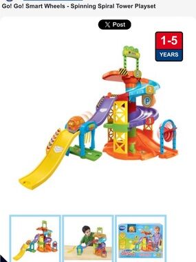 VTech Go Go Smart Wheels Spinning Spiral Tower Playset NIB
